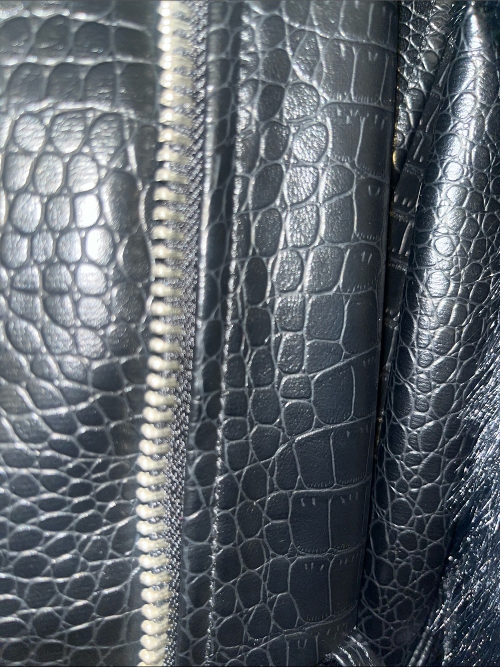 Anthropologie AVEC LES FIlLES Textured  Faux Leather Biker Jacket - Picture 3 of 7